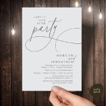 Convites Happily Ever After Modern Elegant Wedding Dinner<br><div class="desc">Celebrate your love story with this elegant minimalist wedding invitation, designed with a refined sans font paired with delicate romantic elegant handwritten script. Perfect for couples who love modern romance, soft neutrals, and timeless typography, "happily ever after party". Perfect for couples extending their joyous occasion, this invitation exudes sophistication with...</div>