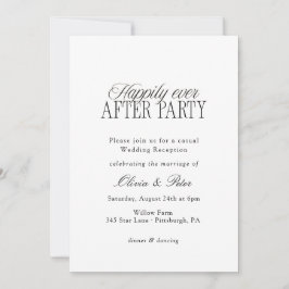 Convites Happily Ever After Party Wedding Reception