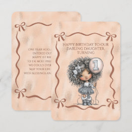 Convites Happy Birthday Darling Daughter Turning 1