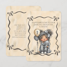 Convites Happy Birthday Darling Daughter Turning 1