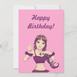 Convites Happy Birthday Girl Pink Party Invitation 