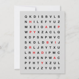 Convites Happy Birthday Printable Card – Minimal Design