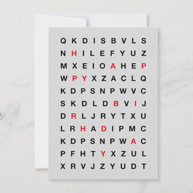 Convites Happy Birthday Printable Card – Minimal Design (Frente)