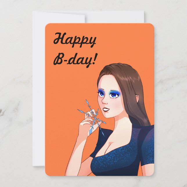 Convites Happy Birthday Woman Retro Party Invitation (Frente)