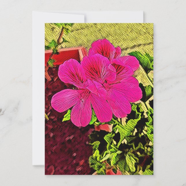 Convites Happy blooming flower (Frente)