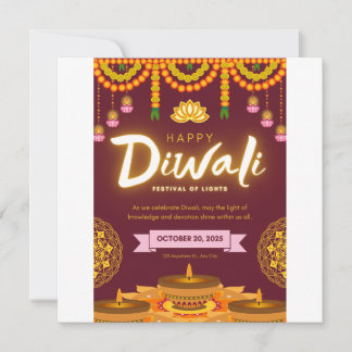 Convites Happy Diwali the festival of light