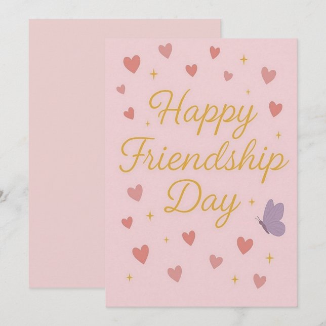 Convites Happy Friendship Day Party Invitation (Frente/Verso)