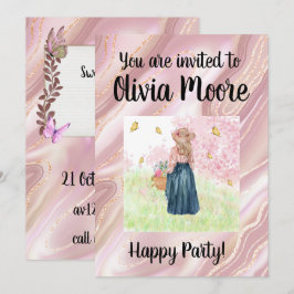 Convites Happy glitter magic baby sweet