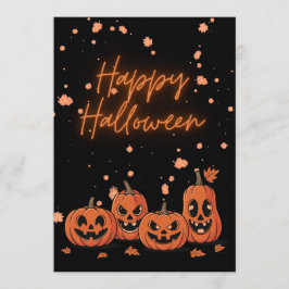 Convites Happy Halloween Postcard