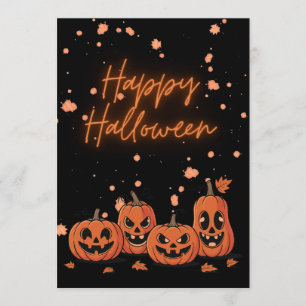 Convites Happy Halloween Postcard