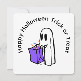 Convites happy halloween trick or treat candy