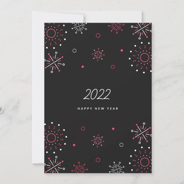 Convites Happy new year invitation card (Frente)