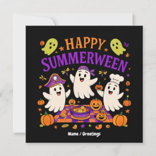 Convites Happy SummerEntre Halloween Spooky Summer Ghost