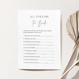 Convites HARLOW All Eyes On Bride Chá de panela Game Card