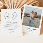 Convites HARLOW Edgy Bold Modern Fazemos Casamento Fotográf<br><div class="desc">Este convite para o casamento contém uma fonte escura escrita à mão e design moderna minimalista com uma fotografia opcional de trás para um toque pessoal. Altere facilmente as cores e edite o texto *maioria* para atender às necessidades da sua ocasião. Este convite é perfeito para a sua celebração de...</div>