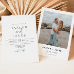 Convites HARLOW Edgy Bold Modern Fazemos Casamento Fotográf<br><div class="desc">Este convite para o casamento contém uma fonte escura escrita à mão e design moderna minimalista com uma fotografia opcional de trás para um toque pessoal. Altere facilmente as cores e edite o texto *maioria* para atender às necessidades da sua ocasião. Este convite é perfeito para a sua celebração de...</div>