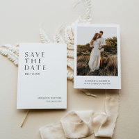 HARLOW Moderno Save The Date de Foto Minimalista