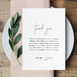 Convites HARLOW Wedding Obrigado Carta Nota de Napkin<br><div class="desc">Harlow Collection - uma mistura perfeita de sofisticação limpa e talento moderno. Ele foi projetado com uma fonte moderna de escrita que exude estilo e elegância. Cada produto da coleção é cuidadosamente trabalhado para mostrar uma aparência que é eterno e constante.</div>