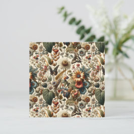 Convites Harmonia da Natureza: Padrão Botânico Sem Olhos