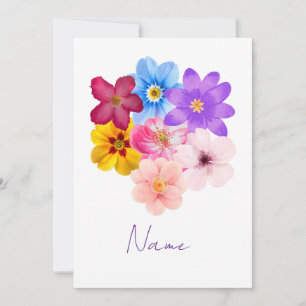 Convites Harmonia da Primavera - Buquê de Flores Mista em A