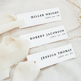 Convites HARPER Modern Minimalist Slender Place Card Name