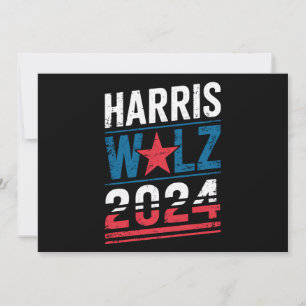 Convites Harris Waltz 2024 Eleição Kamala Harris Tim Waltz