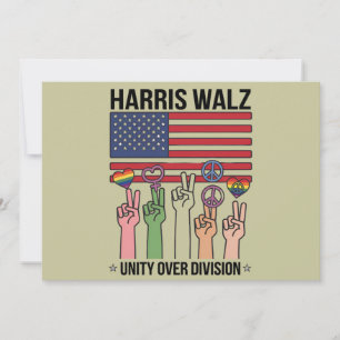 Convites Harris Waltz 2024 Unity Over Division