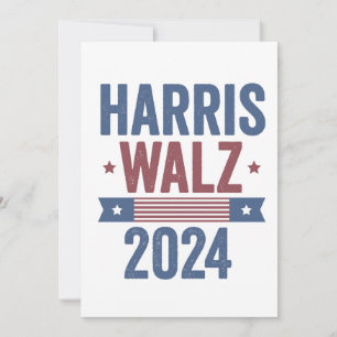 Convites Harris Walz 2024 Eleição Kamala Tim Waltz América