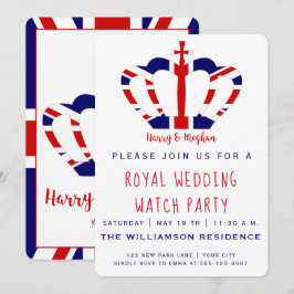 Convites Harry & Meghan Crown | Royal Wedding Watch Party