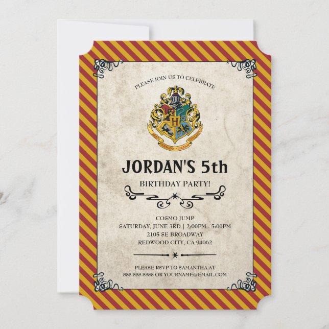 Convites Harry Potter Birthday (Frente)
