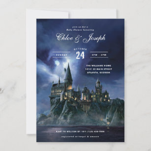 Convites Harry Potter   chá de fraldas do castelo de Hogwar