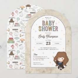 Convites Harry Potter | Chibi Hermione Chá de Bebê Mágico