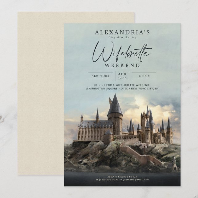 Convites Harry Potter | Farra Depois do Anel Despedida de S (Frente/Verso)