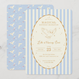 Convites Harry Potter Hedwig Azul Aniversário Mágico