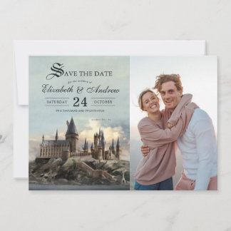 Convites Harry Potter | Hogwarts Castle Salvar a Data