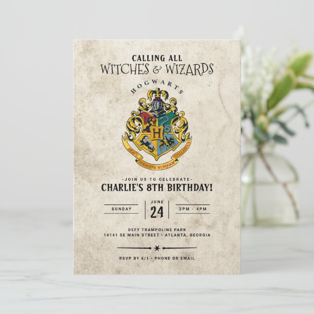 Convite Harry Potter Birthday, Painéis Alcalços Ravenclaw