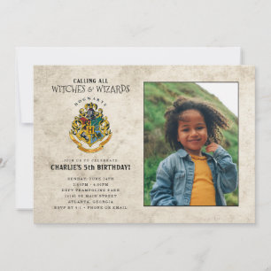 Convites Harry Potter Hogwarts Crest Birthday - Foto