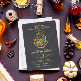 Convites Harry Potter Hogwarts Crest Chalkboard Birthday