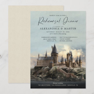 Convites Harry Potter | Jantar de Rehearsal do Castelo de H
