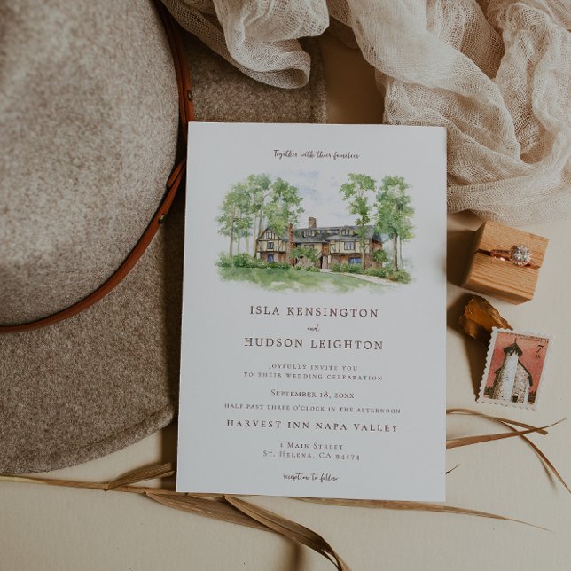 Convites Harvest Inn Napa Valley Wedding Invitation (Criador carregado)