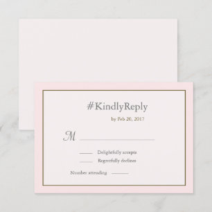 Convites Hashtag personalizado de casamento de ouro rosa-do