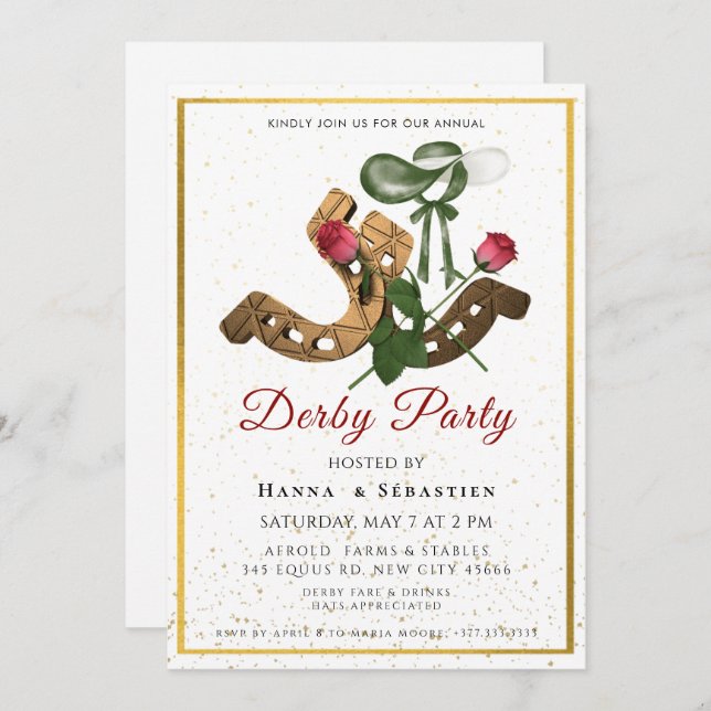 Convites Hat Derby Party Invitation (Frente/Verso)