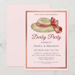 Convites Hat Derby Party Invitation