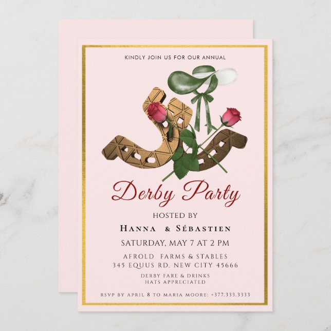 Convites Hat Derby Party Invitation (Frente/Verso)