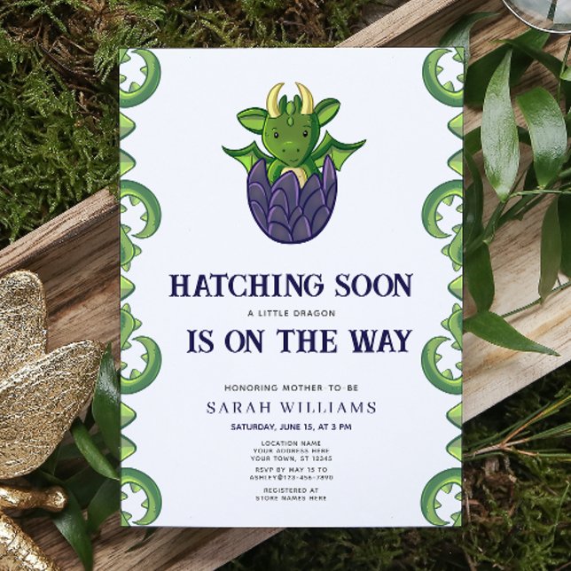 Convites Hatching em breve Sexo Chá de fraldas neutro do dr (Baby Shower Invitation)