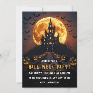 Convites Haunted Castle Halloween