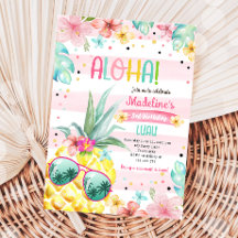 Havaí Luau Pineapple Tropical Girl Birthday