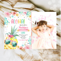 Havaí Luau Pineapple Tropical Girl Birthday