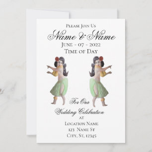 Convites havaiano Hula Dancer Thunder_Cove