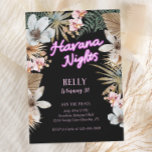Convites Havana Nights Cuban Neon aniversário de 30 anos<br><div class="desc">Especialize suas comemorações de aniversário de 30 anos com essas belas noites de Havana,  convites temáticos cubanos! Com elementos botânicos e neon,  esses convites são boho e tropical.</div>
